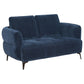 Lively 3-piece Chenille Upholstered Sofa Set Blue