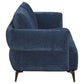 Lively 3-piece Chenille Upholstered Sofa Set Blue