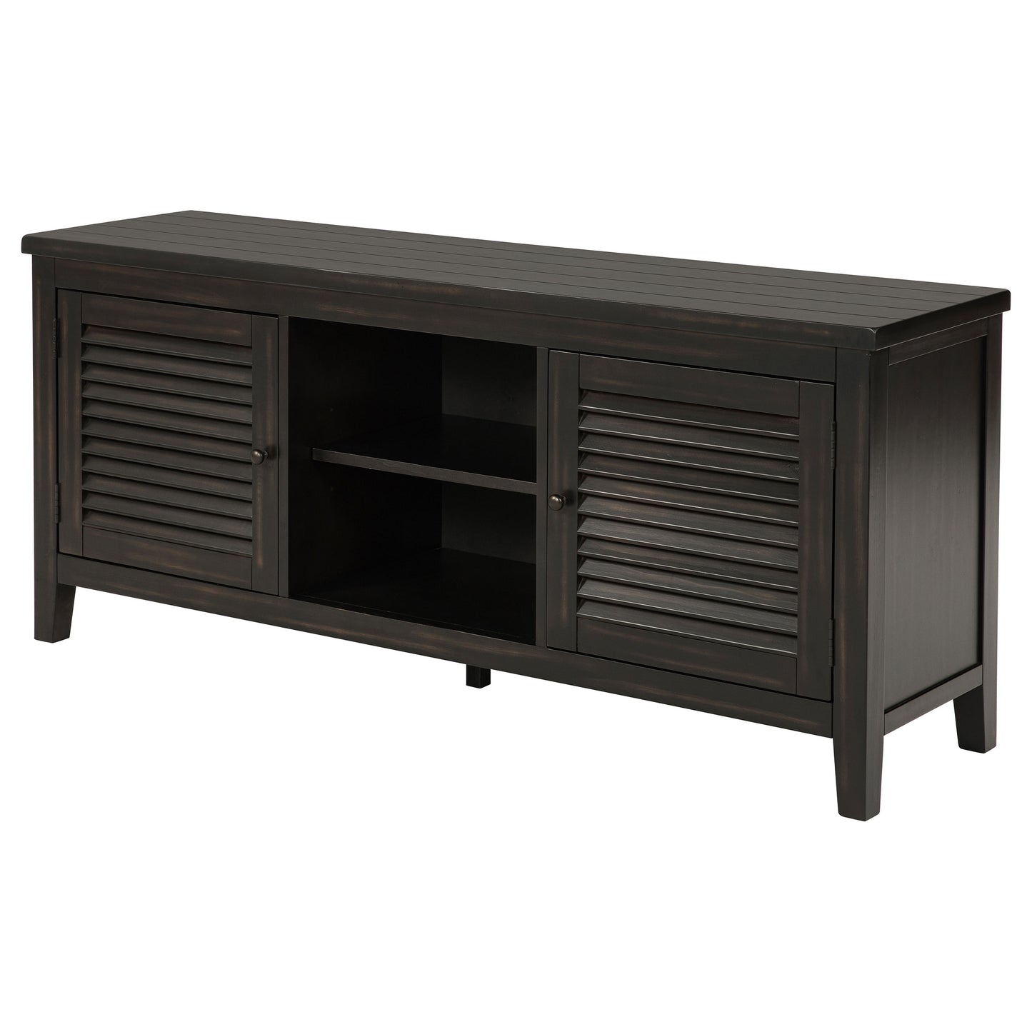 Concord 2-door 60-inch TV Stand Console Distressed Java