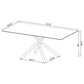 Carvell Rectangular Sintered Stone Dining Table Mirage White