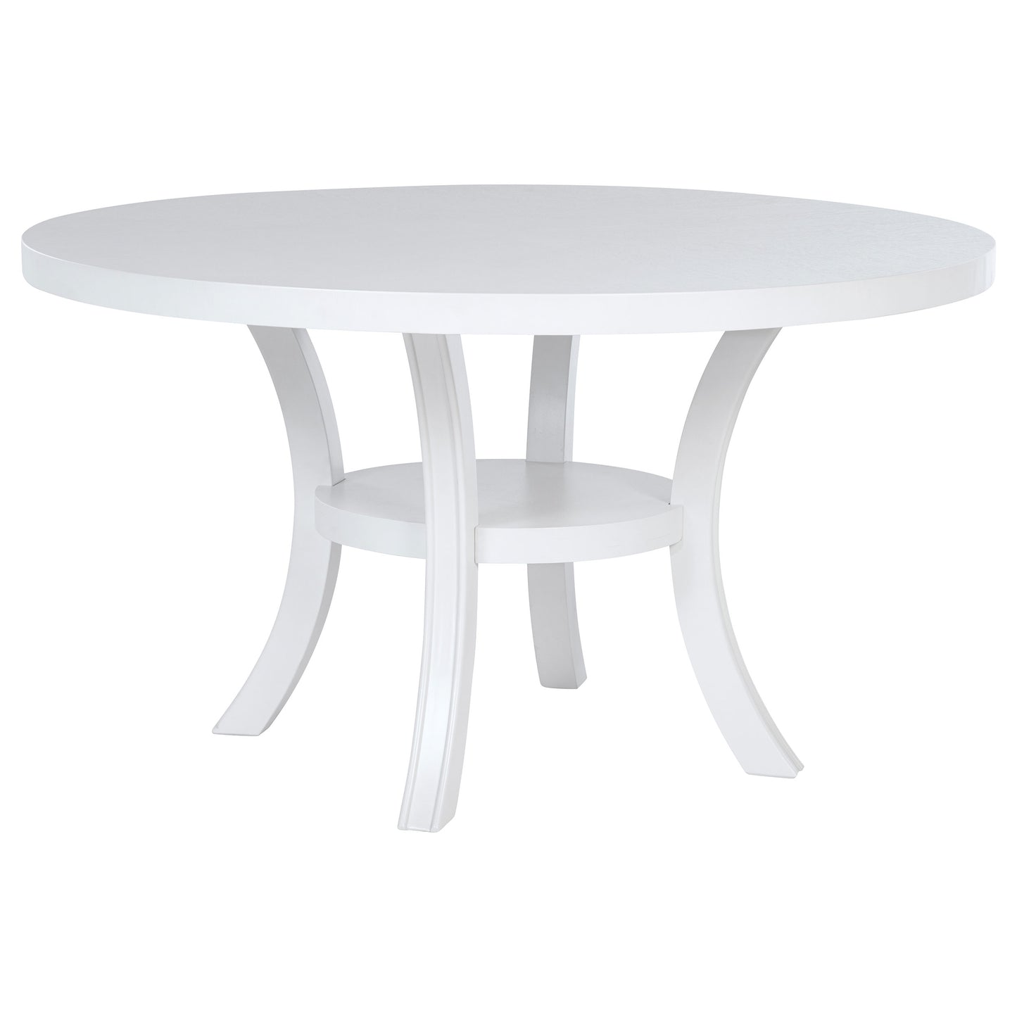 Judd 5-piece 54-inch Round Wood Dining Table Set Pearl White