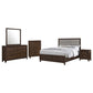 Welsley 5-piece Eastern King Bedroom Set Walnut