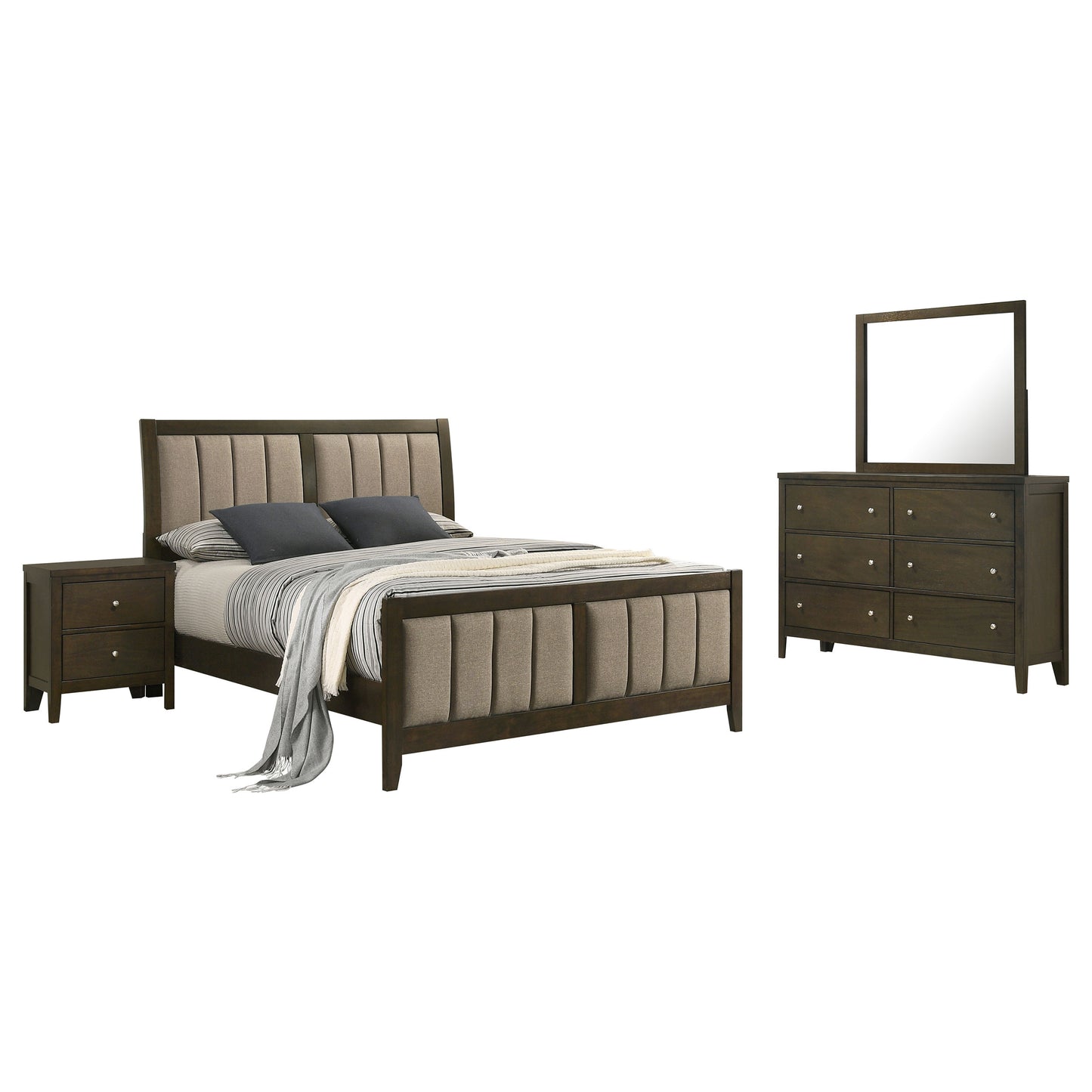 Wilkes 4-piece Queen Bedroom Set Dark Cocoa