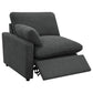 Collins Modular Power Loveseat Dark Grey