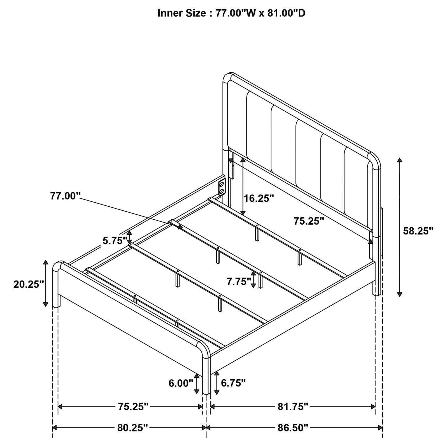 Amsbury 59-inch Upholstered Eastern King Bed Nutmeg