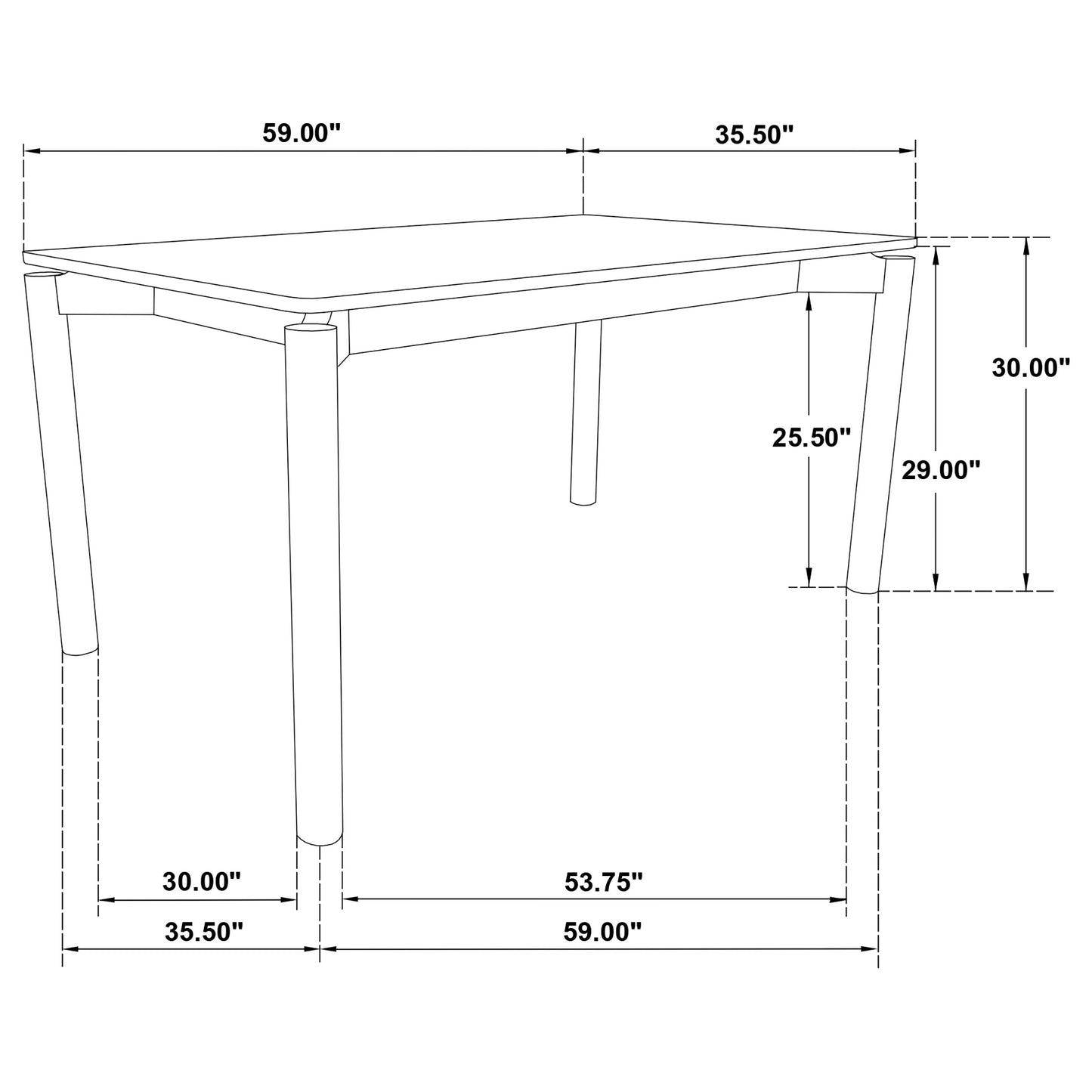 Parkridge 7-piece 59-inch Wood Dining Set Natural Walnut