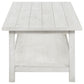 Payne Wood Coffee Table with Shelf White