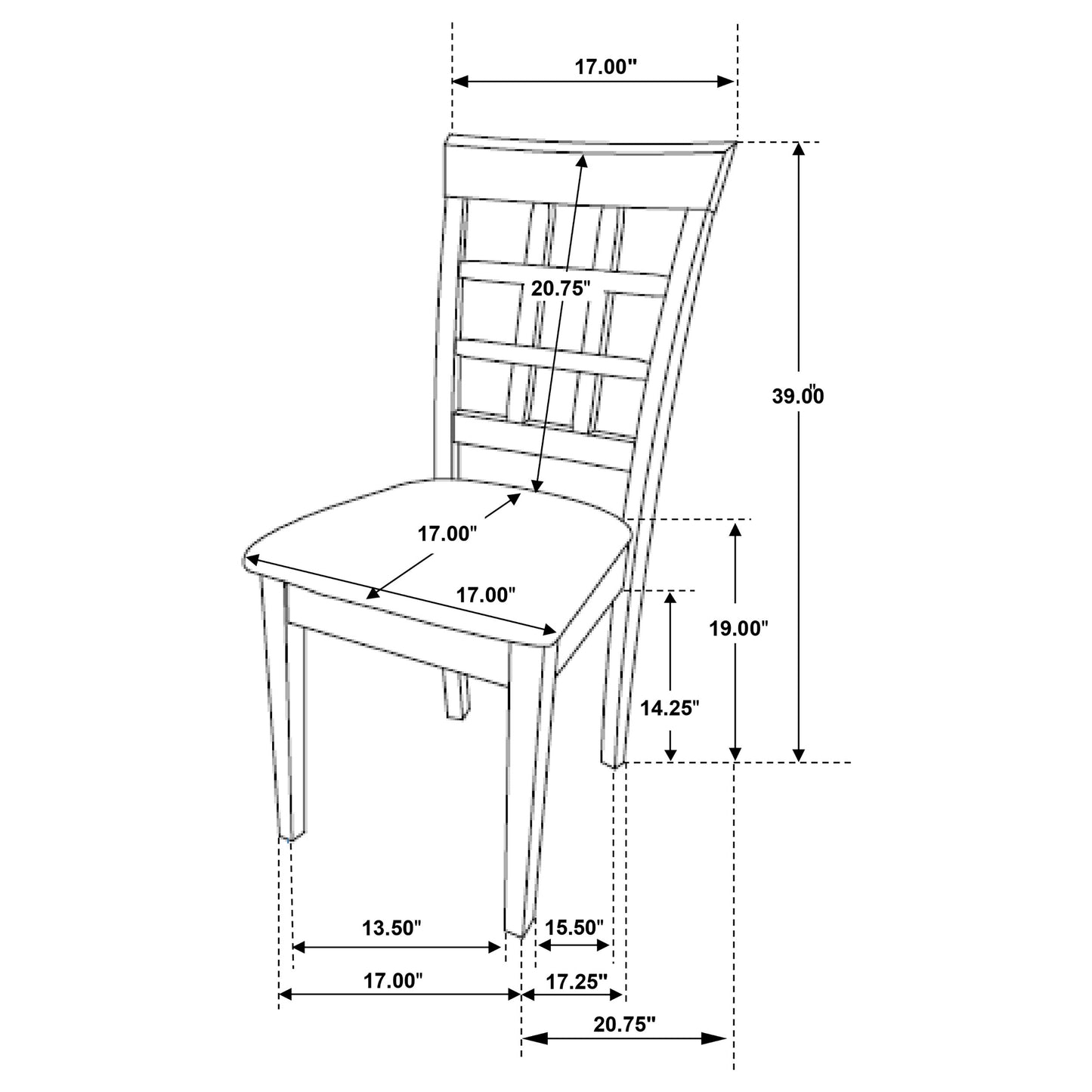 Gabriel 7-piece Extension Leaf Dining Table Set Cappuccino