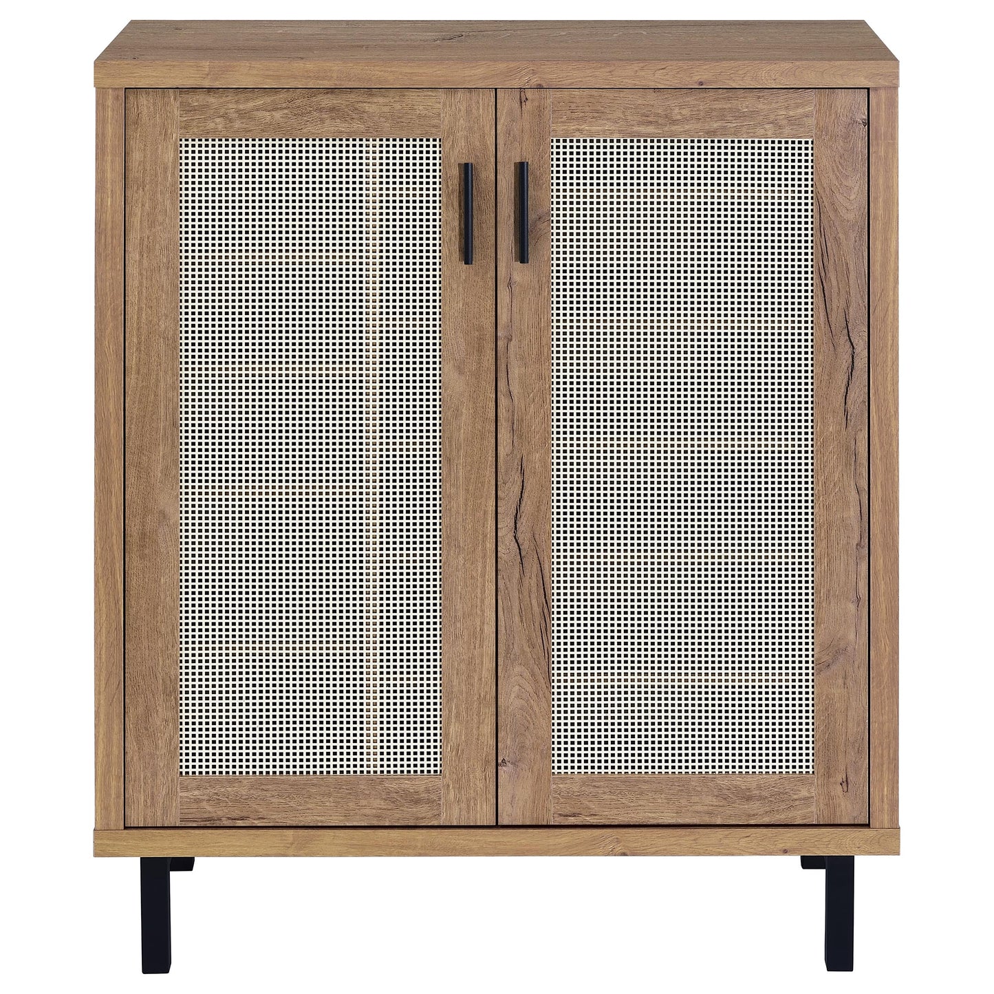 Teller 2-door Shoe Storage Cabinet Natural Oak