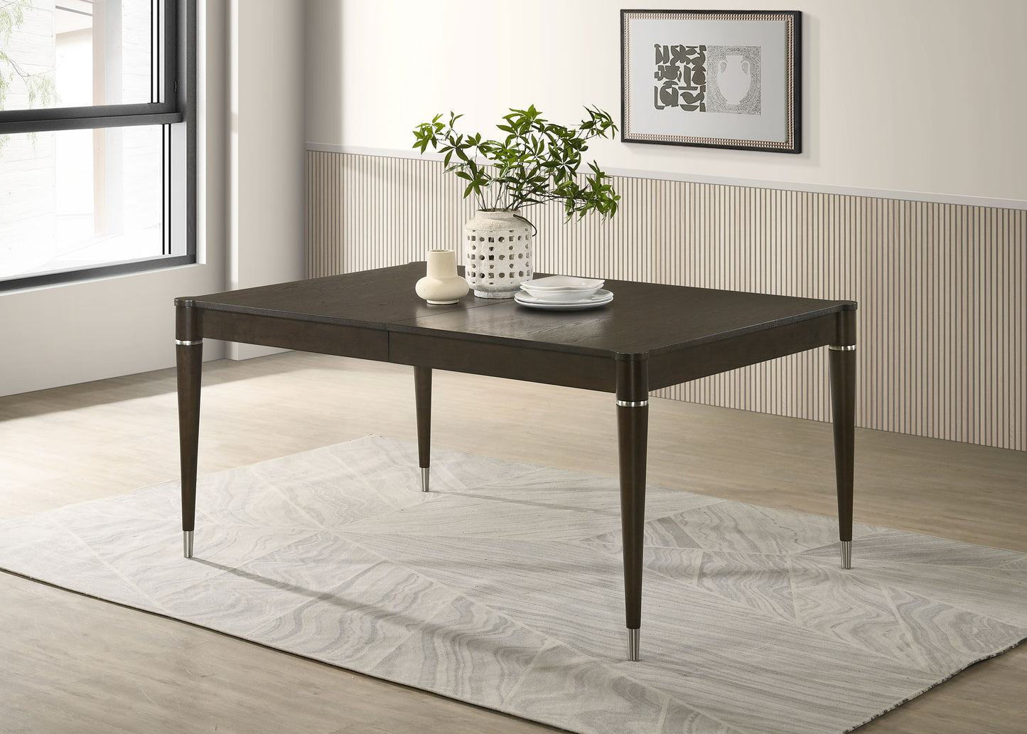 Reseda 81-inch Extension Leaf Dining Table Ash Brown