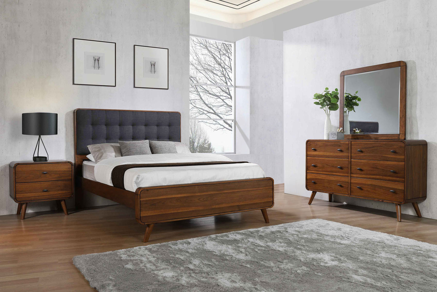 Robyn 4-piece Twin Bedroom Set Dark Walnut