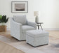 Winter Upholstered Sloped Arm Accent Swivel Chair Grey