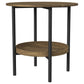 Delfin 2-piece Round Coffee and End Table Set Brown