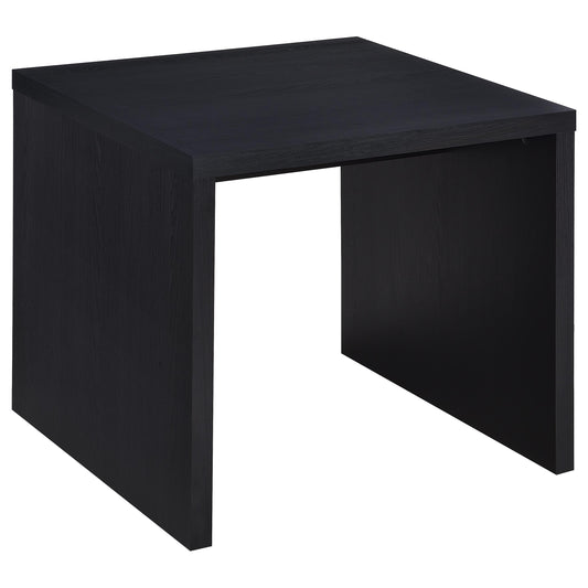 Knapp Engineered Wood Square Side End Table Black